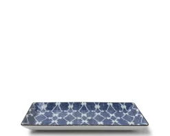 MIYA Company Aizome Hishi Rectangle Plate Outlet