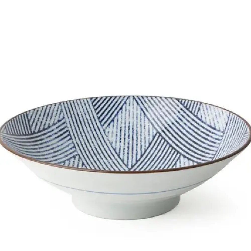 MIYA Company Aizome Shima Ami 9.75" Serving Bowl Clearance