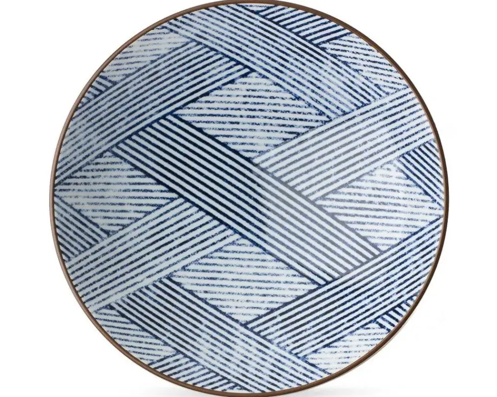 MIYA Company Aizome Shima Ami 9.75" Serving Bowl Clearance