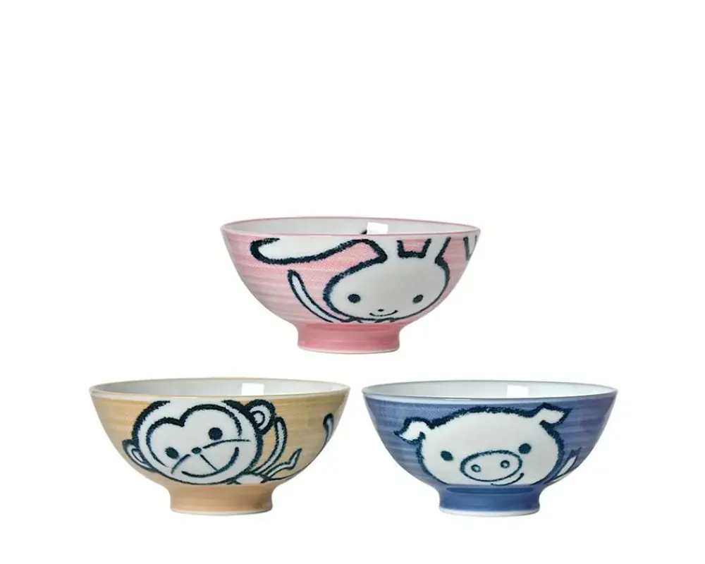 MIYA Company Animal 4.5" Rice Bowl Set Outlet