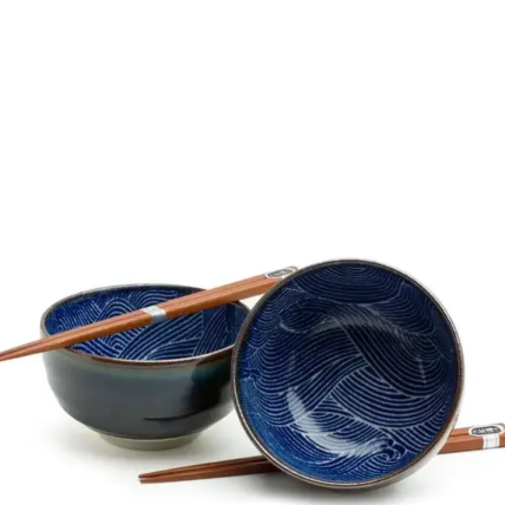 MIYA Company Aranami 5" Bowl For Two Set Outlet