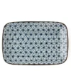 MIYA Company Asanoha Plate - Blue/Brown Discount