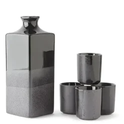 MIYA Company Black Ombre Sake Set New