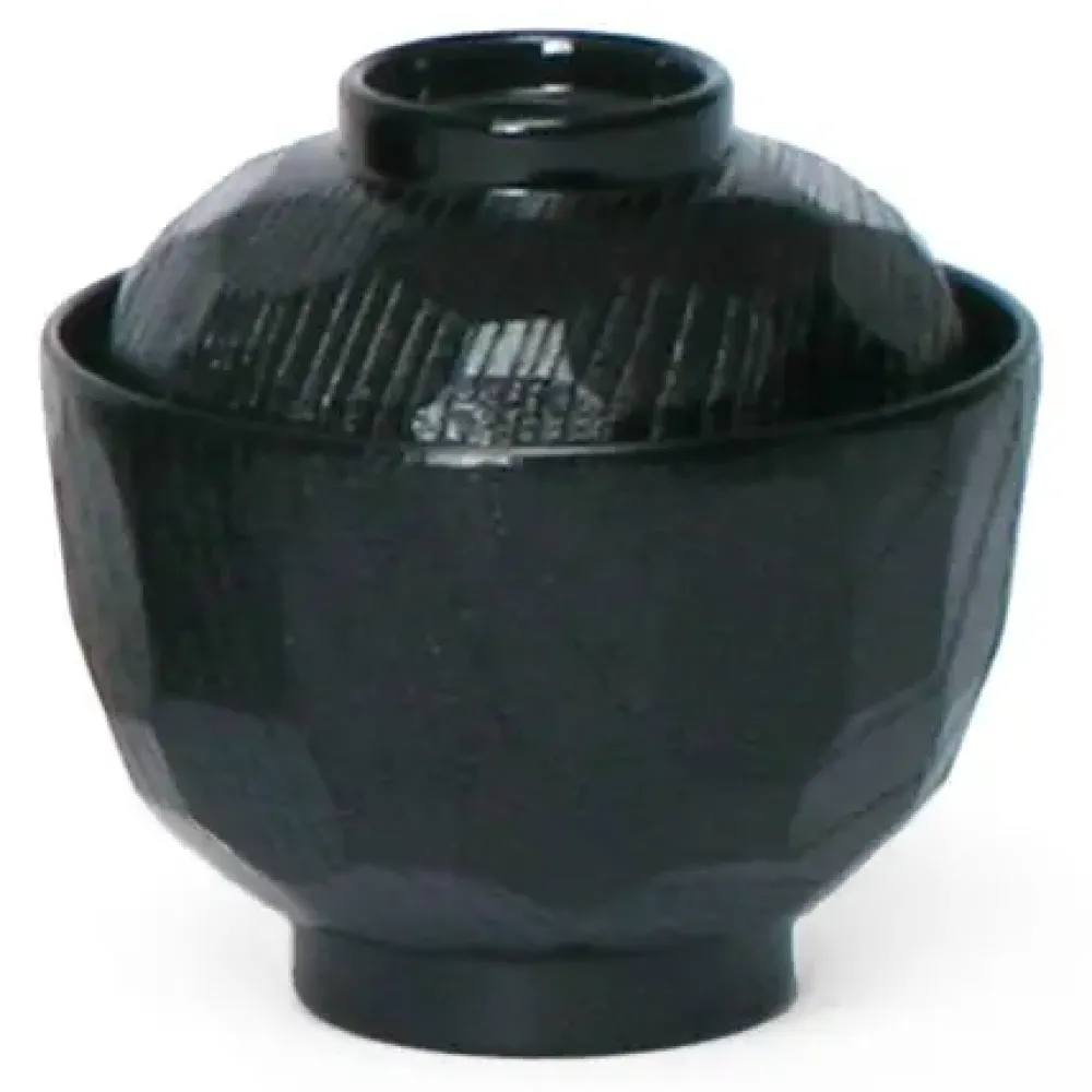 MIYA Company Black 8 Oz. Soup Bowl With Lid Clearance