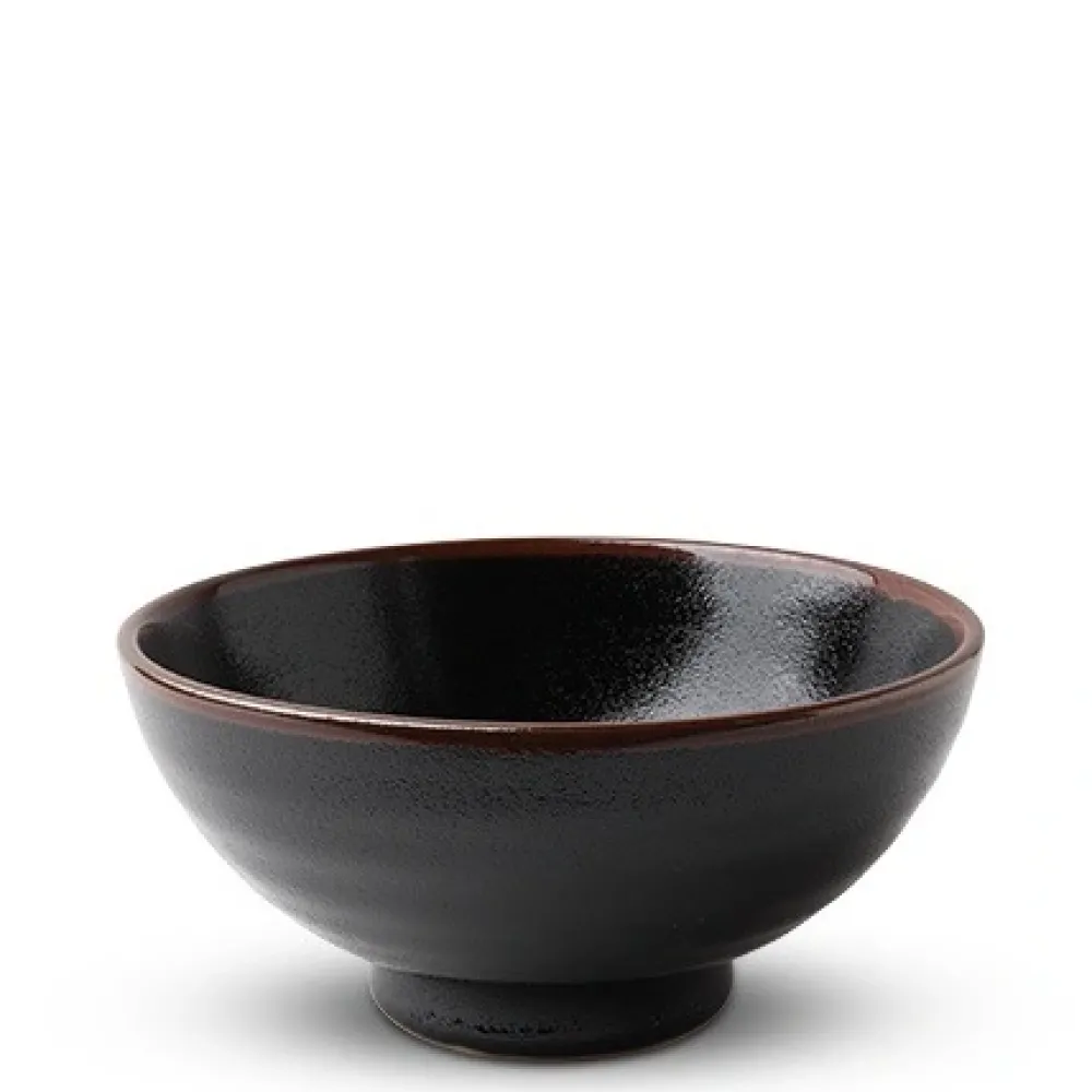 MIYA Company Black Tenmoku 7.5" Noodle Bowl Clearance