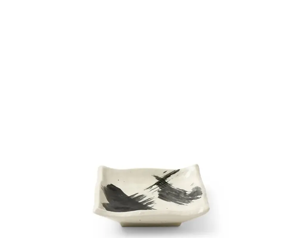 MIYA Company Black & White Brush Sauce Dish Sale