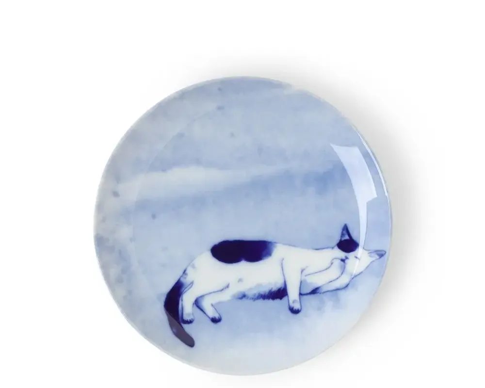 MIYA Company Blue Cat On Side Plate New