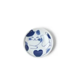 MIYA Company Blue Cats 3.75" Sauce Dish