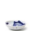 MIYA Company Blue Cats 5" X 3.75" Oval Bowl