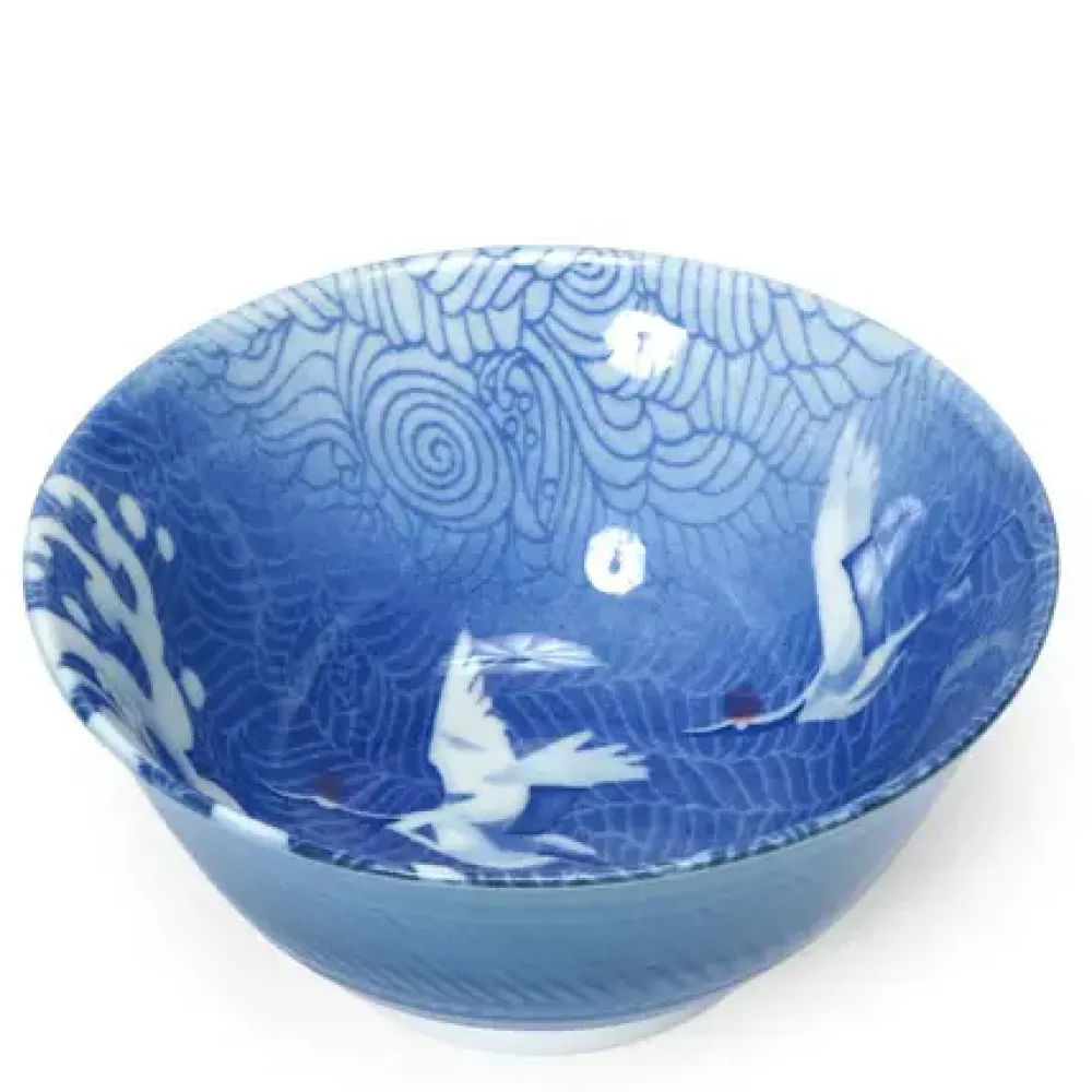 MIYA Company Blue Cranes 6" Bowl Online