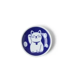 MIYA Company Blue Fortune Cat 3.75" Sauce Dish