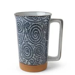 MIYA Company Blue Karakusa 12 Oz. Tall Mug Hot