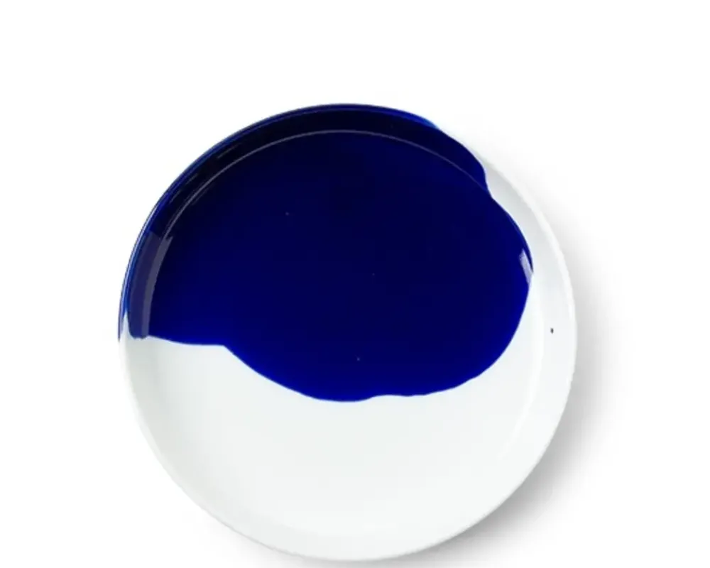 MIYA Company Blue Splash 6.25" Plate Discount