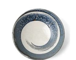 MIYA Company Blue Swirl 9.75" Serving Bowl