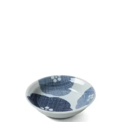 MIYA Company Blue Textile Petals Sauce Dish Best