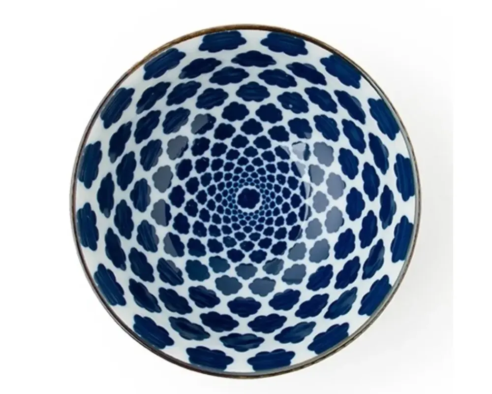 MIYA Company Blue & White 6" Bowl Set New