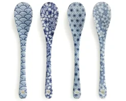 MIYA Company Blue & White Dessert Spoon Set Hot