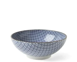 MIYA Company Blue & White Mosaic 8.25" Bowl Clearance