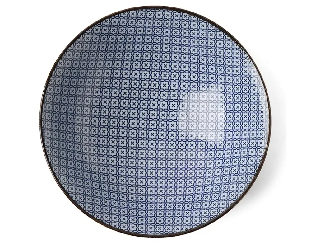 MIYA Company Blue & White Mosaic 9.75" Bowl Best