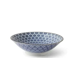 MIYA Company Blue & White Snowflake 9.75" Bowl Online