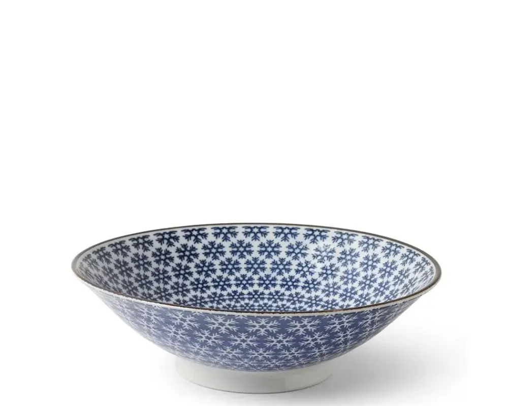MIYA Company Blue & White Snowflake 9.75" Bowl Online