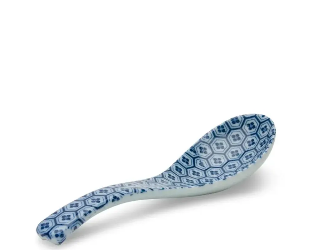 MIYA Company Blue & White Soup Spoon Set Discount