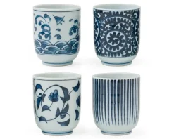 MIYA Company Blue & White Teacup Set Best