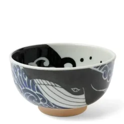MIYA Company Bowl Blue Whale Waves 5" Outlet