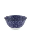 MIYA Company Bowl Cobalt Cloud Swirls 5.75" Outlet