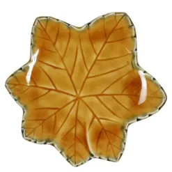MIYA Company Brown Leaf 4.75" Plate Outlet