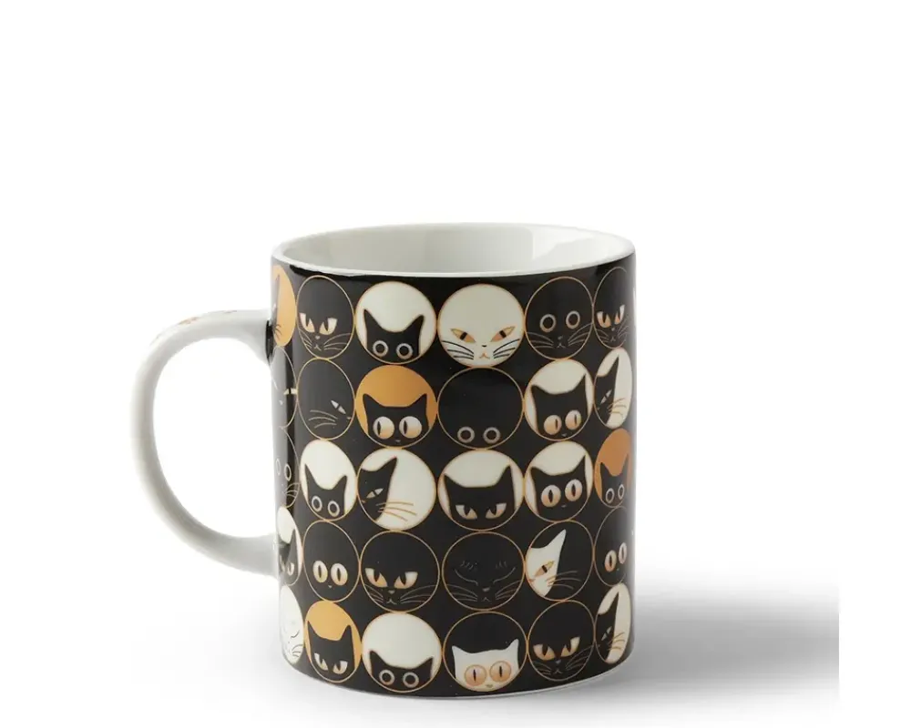 MIYA Company Cat Eyes 8 Oz. Mug - Black Online