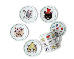 MIYA Company Cats In Hats Mini Plate Set Outlet