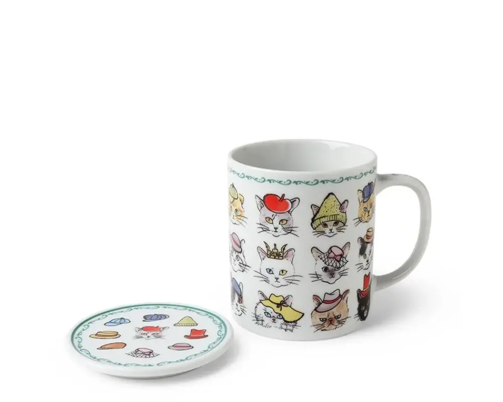 MIYA Company Cats In Hats Mug With Lid