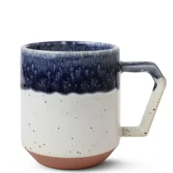 MIYA Company Chips 12 Oz. Mug Navy Drip Glaze Best