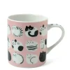 MIYA Company Cozy Cats 8 Oz. Mug - Pink