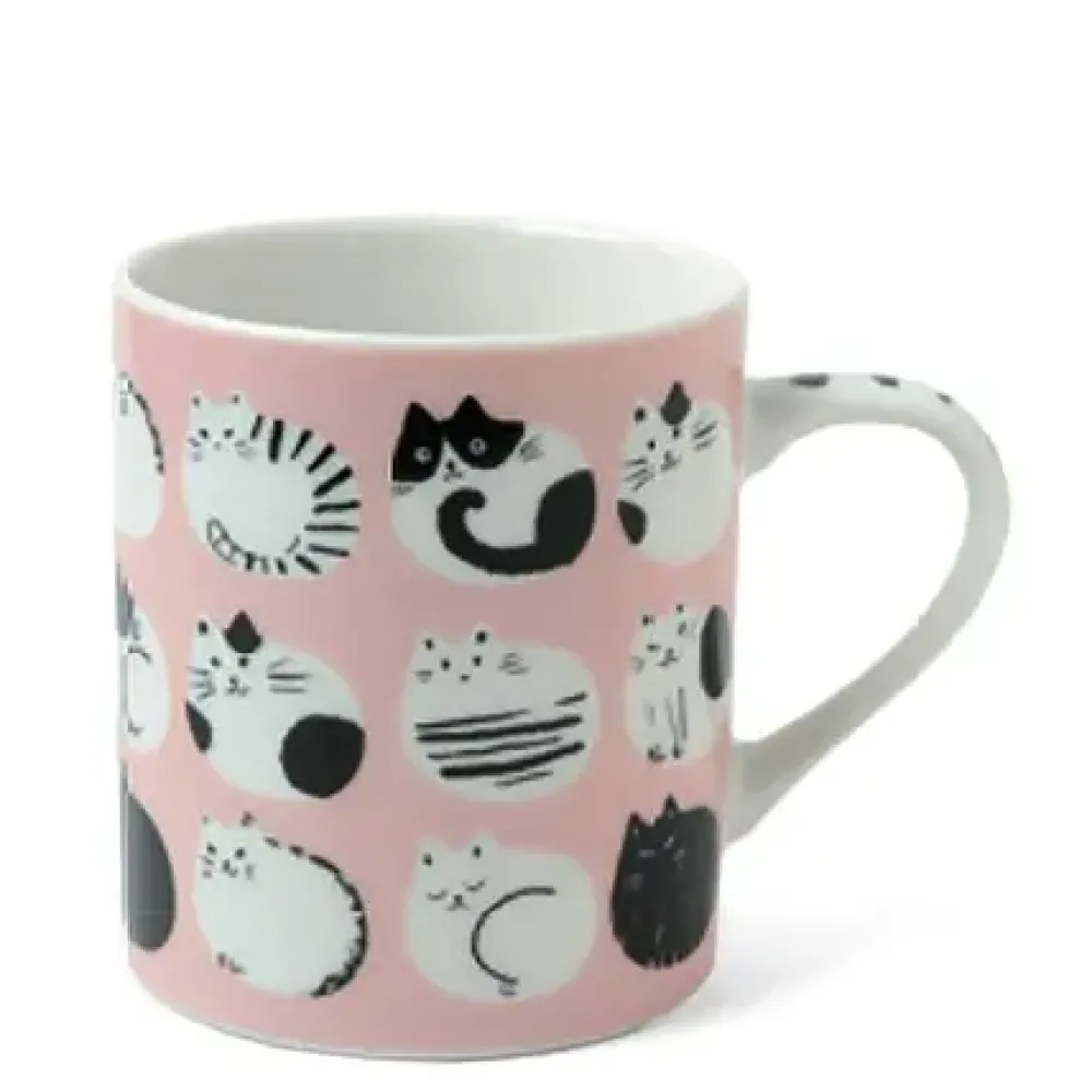 MIYA Company Cozy Cats 8 Oz. Mug - Pink