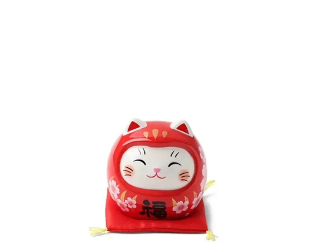 MIYA Company Daruma Fortune Cat Figurine Clearance