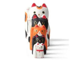 MIYA Company Figurine Fortune Cat Nesting Doll Set