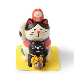 MIYA Company Figurine Fortune Cat Stack Clearance