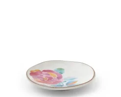 MIYA Company Floral Mini Plate Pink Rose Discount