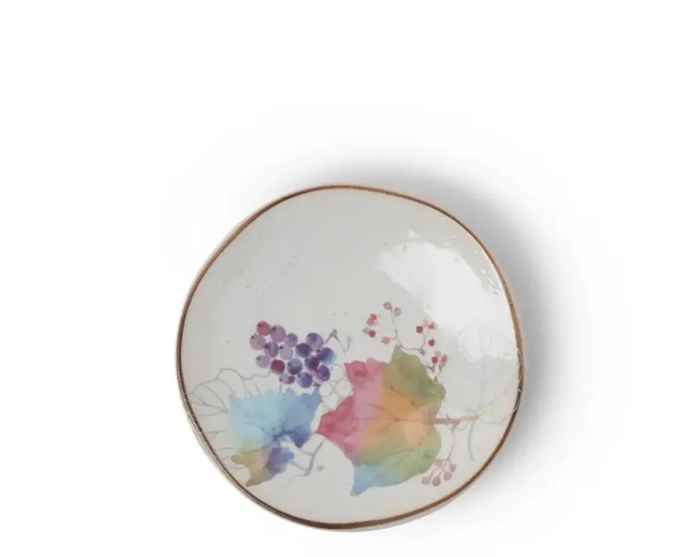 MIYA Company Floral Mini Plate Rainbow Leaves Outlet