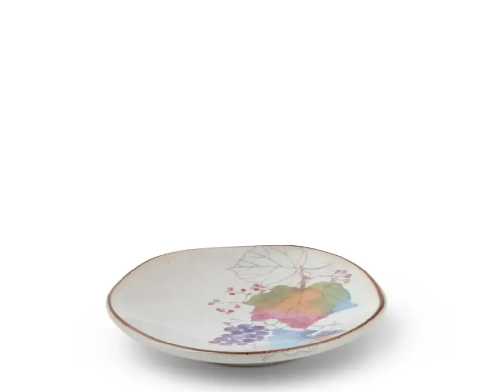 MIYA Company Floral Mini Plate Rainbow Leaves Outlet