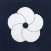 MIYA Company Furoshiki Pattern Flowers Black 27.5" Sq. Sale