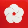 MIYA Company Furoshiki Pattern Flowers Red 27.5" Sq. Sale