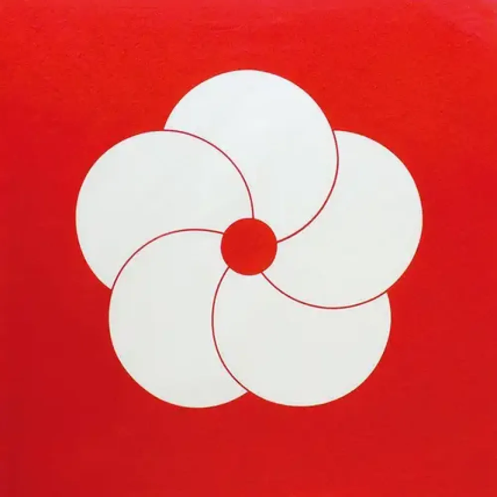 MIYA Company Furoshiki Pattern Flowers Red 27.5" Sq. Sale
