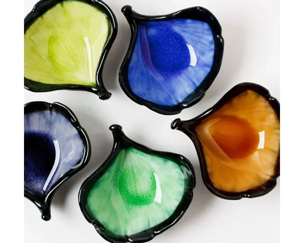 MIYA Company Ginkgo Leaf 3.5" Mini Bowl Set New
