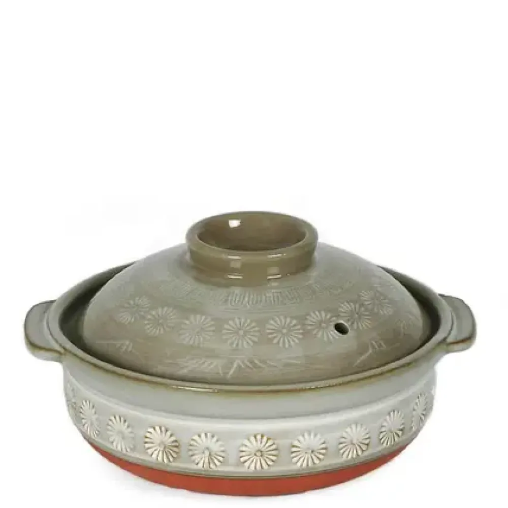 MIYA Company Hana-Mishima Donabe Casserole, 20 Oz. Hot