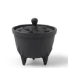 MIYA Company Incense Holder Cast Iron Black Flower Petal New