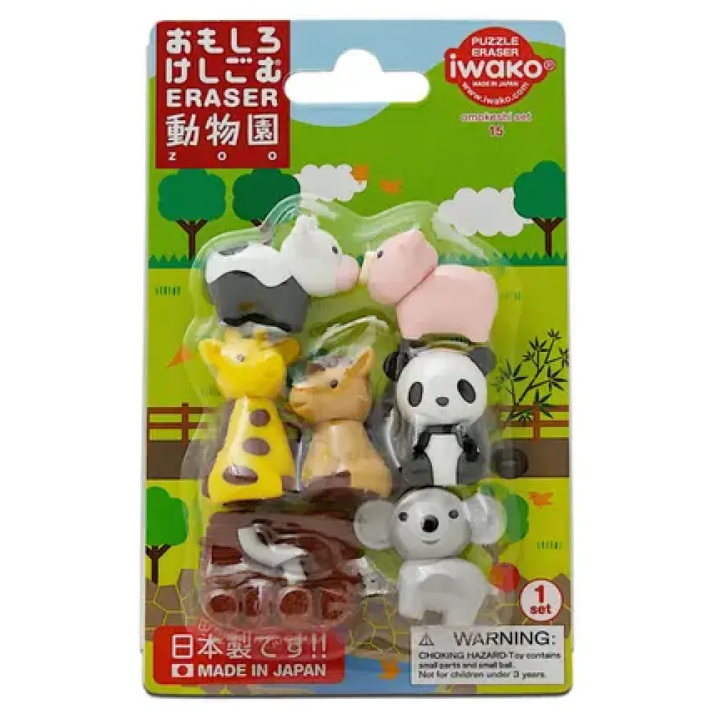 MIYA Company Iwako Zoo Animals Eraser Pack At Miya Outlet
