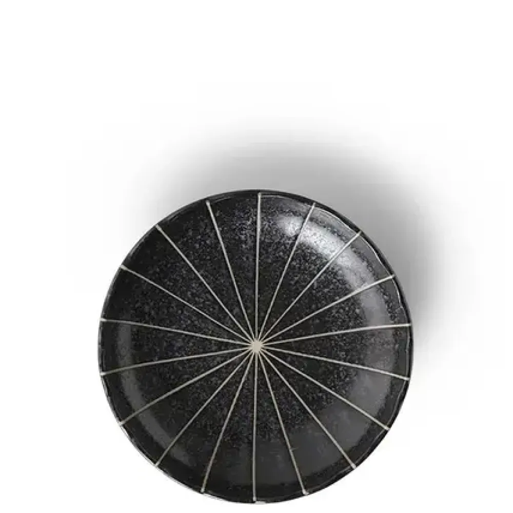 MIYA Company Kasa Lines Black 4.75" Plate
